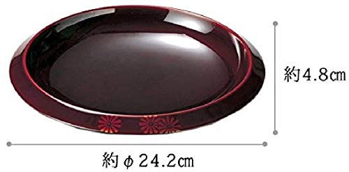 【440】菊白檀 80菓子鉢 透溜 日本製 越前漆器 丸皿 大皿 和食器 新品 440】菊白檀 80菓子鉢 透溜 日本製 越前漆器 丸皿 大皿 和