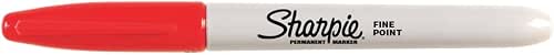SHARPIE Fine Point Permanent Markers, Red, 1 Count