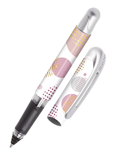 ONLINE Tintenpatronen-Rollerball College Shiny Bubbles, Rollerball für Rechtshänder & Linkshänder, ergonomisches Griffstück, hochwertiger Roller-Ball, Standard-Tintenpatronen, inkl. Kombipatrone blau