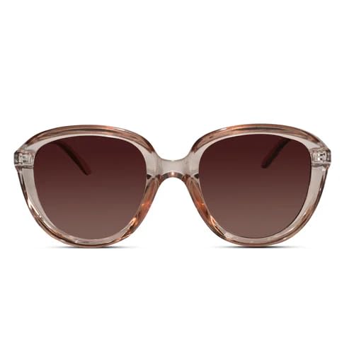 Image of Elegant Cat Eye Sunglasses for Women - Stylish Designer Temple Frame UV Protection Fashion Shades
