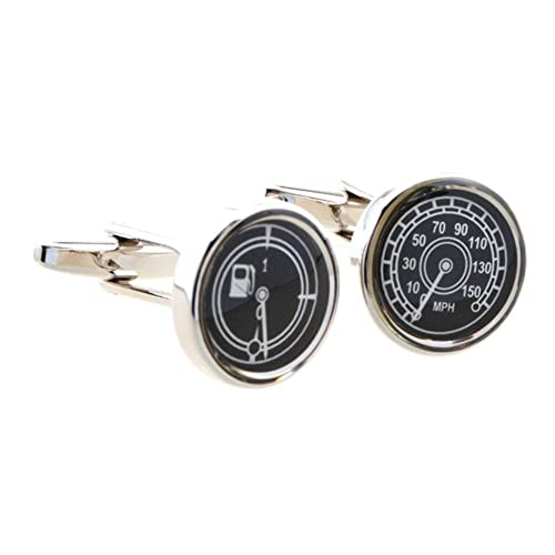Covink Speedometer & Fuel Gauge Cufflinks MPH Car Automotive Transportation Land Cuff Buttons