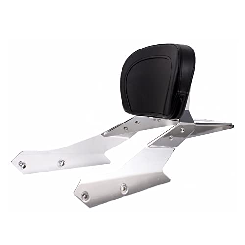 Gamyipp Powersports Sissy Bar With Backrest Flag Pattern Luggage Rack For Honda Vtx 1300C 1800 F C 2005-09 (Silver) #TOP5