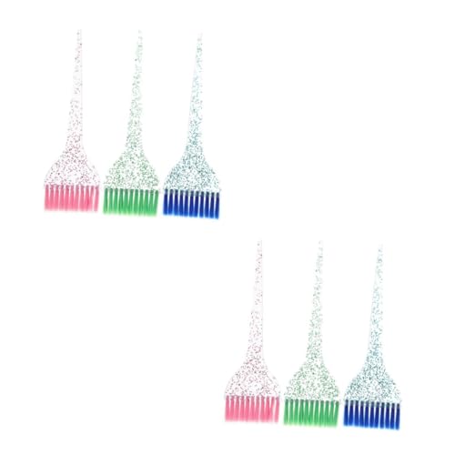 DEARMAMY 2 Series Cepillos Para Teñir El Cabello Herramientas Para Peluqueros Cepillos Para Teñir El Cabello Llaves De Salón Tintes De Barbería Estilistas Cepillos Para 3 piezas*2