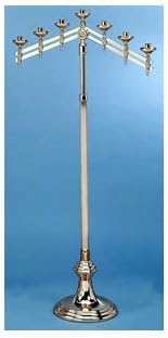 Religious Supply Church Floor Candelabra with Adjustable Arms and Height