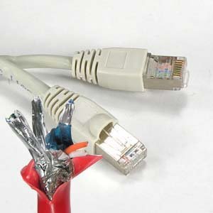 Cable patch Cat 6 SSTP 4ft gris miniatura 1