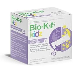 Bio-K+ Kidz Probiotic Powder for Kids with Vitamin D3, Shelf-Stable, Non-GMO, Gluten-Free – 28 Single-Serve Packets