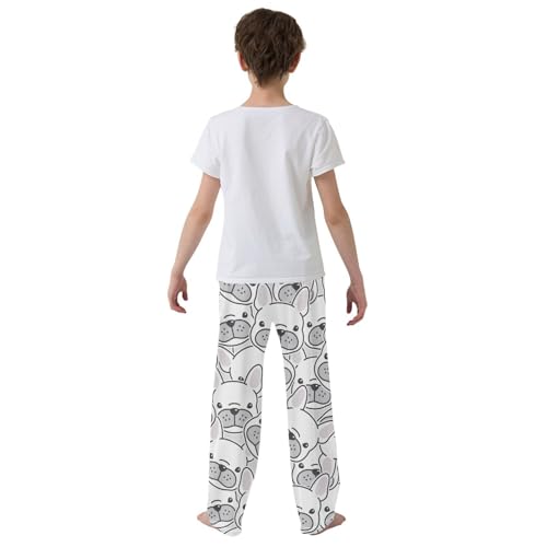 Boys' Pants Dog French Bulldog Puppy Long Bottoms Jogger Pants Elastic Waist Trousers with Pockets S-XL3