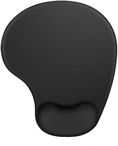 Black Non-Slip Comfortable Mouse Pad With Wrist Rest Gel - View #2