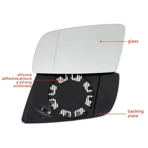 Verre de rétroviseur grand angle pour BMW E63 E64 E60 E61 thermique gauche