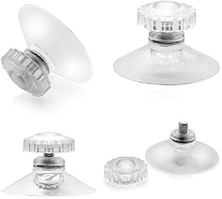 Herefun Suction Cup - 20 Packs 45mm Clear Plastic Sucker Pads Without Hooks, PVC Plastic Suction Cup/Suckers Pads, Extra Strong Adhesive Suction Holder (Suction Cup-A)