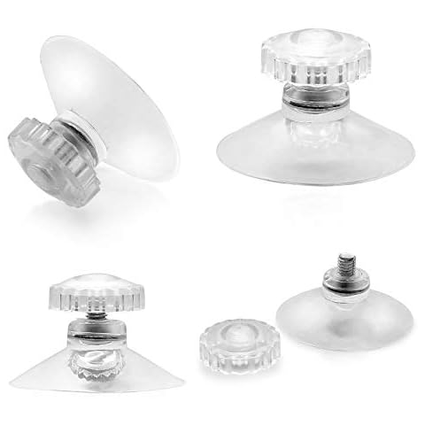 Herefun 20 Piezas Ventosas Transparentes de Plástico PVC sin Ganchos Cover