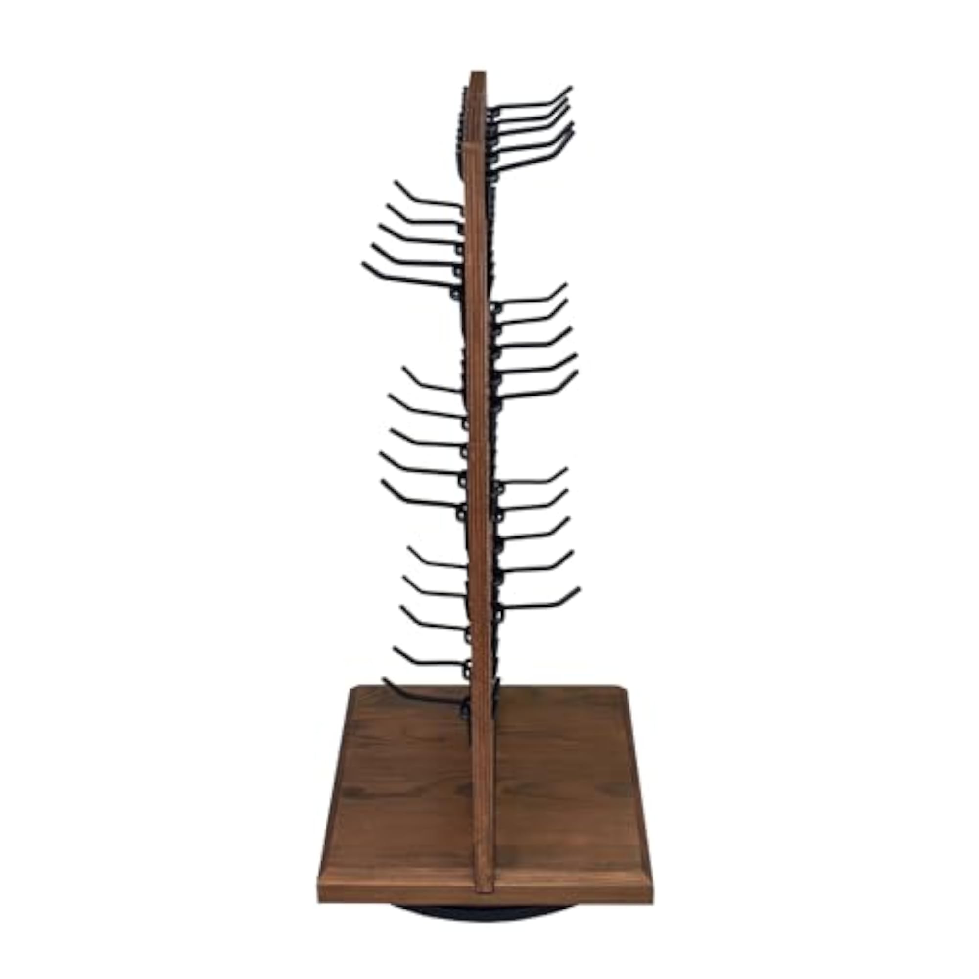 Wooden Rotating Two-Sided Jewelry Display Stand