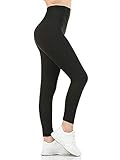 Cosyrain Damen Leggings mit hoher Taille Butterweiche Strumpfhosen Blickdichte Lässige Sport Lauftraining Yogahosen Leichte Dehnbare Bauchkontrolle Schlanke Hose