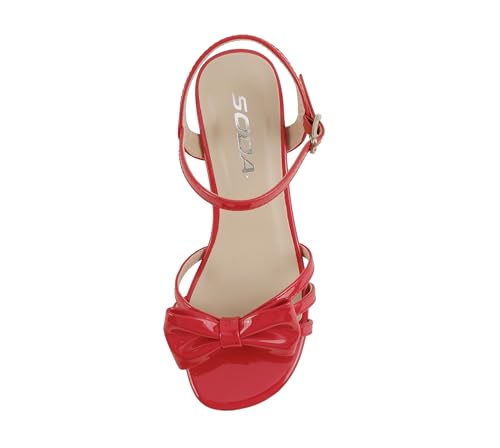 Image of Soda Girly-2 Children's Girl's Open Toe Slingback Block High Heel Sandals