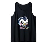 Pinguino Adorabile Gioca A Hockey Su Ghiaccio