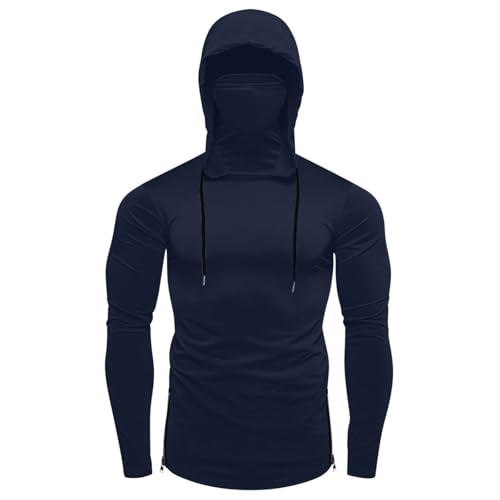 Men Rash Guard Hoodies Shirts Women Sun Protection Long Sleeve Tops Outdoor Fishing Sun Shirt with Face Cover & Zipper3