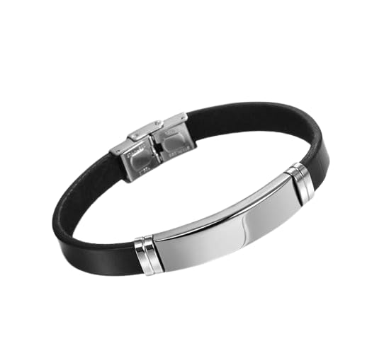 Mens accessories Silicone Stainless Steel Bracelet Mens Stainless Steel Bracelet Bracelet Wedding anniversary mothers day christmas birthday gift (silver) (B0DGQ66PNK) Amazon Price History, Amazon Price Tracker