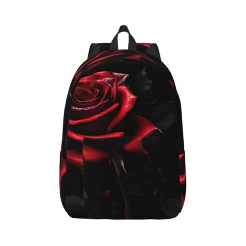 Sac à dos d'extérieur confortable pour adultes avec imprimé rose rouge et rose