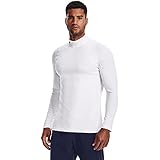 Under Armour mens ColdGear Armour Fitted Mock , White (100)/Black , Medium