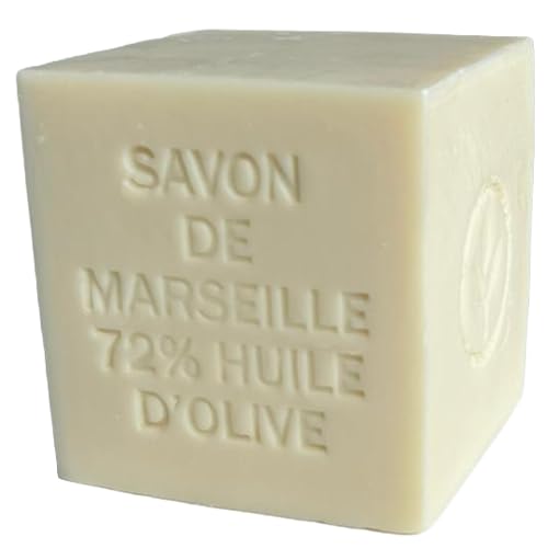 Merlinera Marseille Soap Bar 72% Virgin Olive Oil 13 oz - Vegan - Suitable for All Skin Types - NO SLS NO SLES NO PARABEN NO COLORANTS (Unscented 1 Pack)
