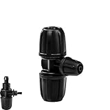 Drip Irrigation Fittings Kit, 3/4 Inch to 1/4 Inch Barbed Tee Connectors with Anti-Drop Lock Nut, 3/4/6 Way Joints for Garden Lawn Greenhouse Drip Irrigation System Setup (A)