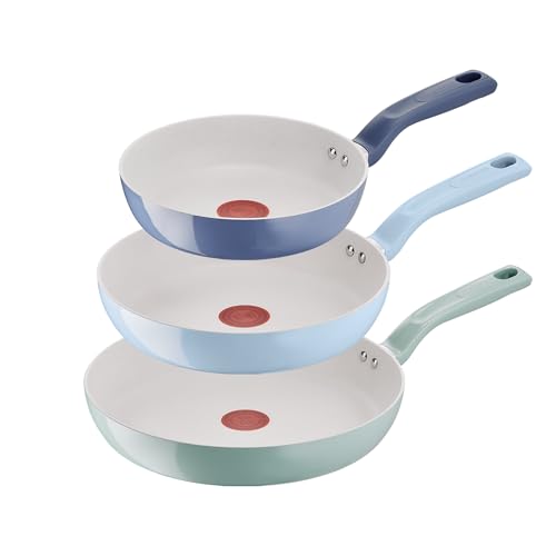 Lagostina Armonia, Set di Padelle Antiaderenti 3 Pezzi in Alluminio Riciclato, Rivestimento Mineralia, Indicatore di Calore Thermo-Signal, Manico Rivettato, Compatibili con Induzione