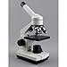 AmScope M110 Series Cordless LED Metal Frame Compound Microscope - 40X-1000X Magnification - Features Coarse Focusing Knobs - Includes 10-Piece Prepared and Blank Glass Microscope Slides