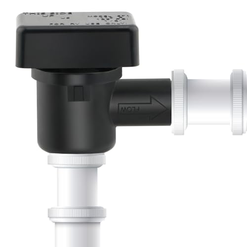 Image of 571-Vac-Chk RV Black Tank Valve, Plastic, 1 /2 inch NPT, Check Valve, RV Sewer Fittings, Black