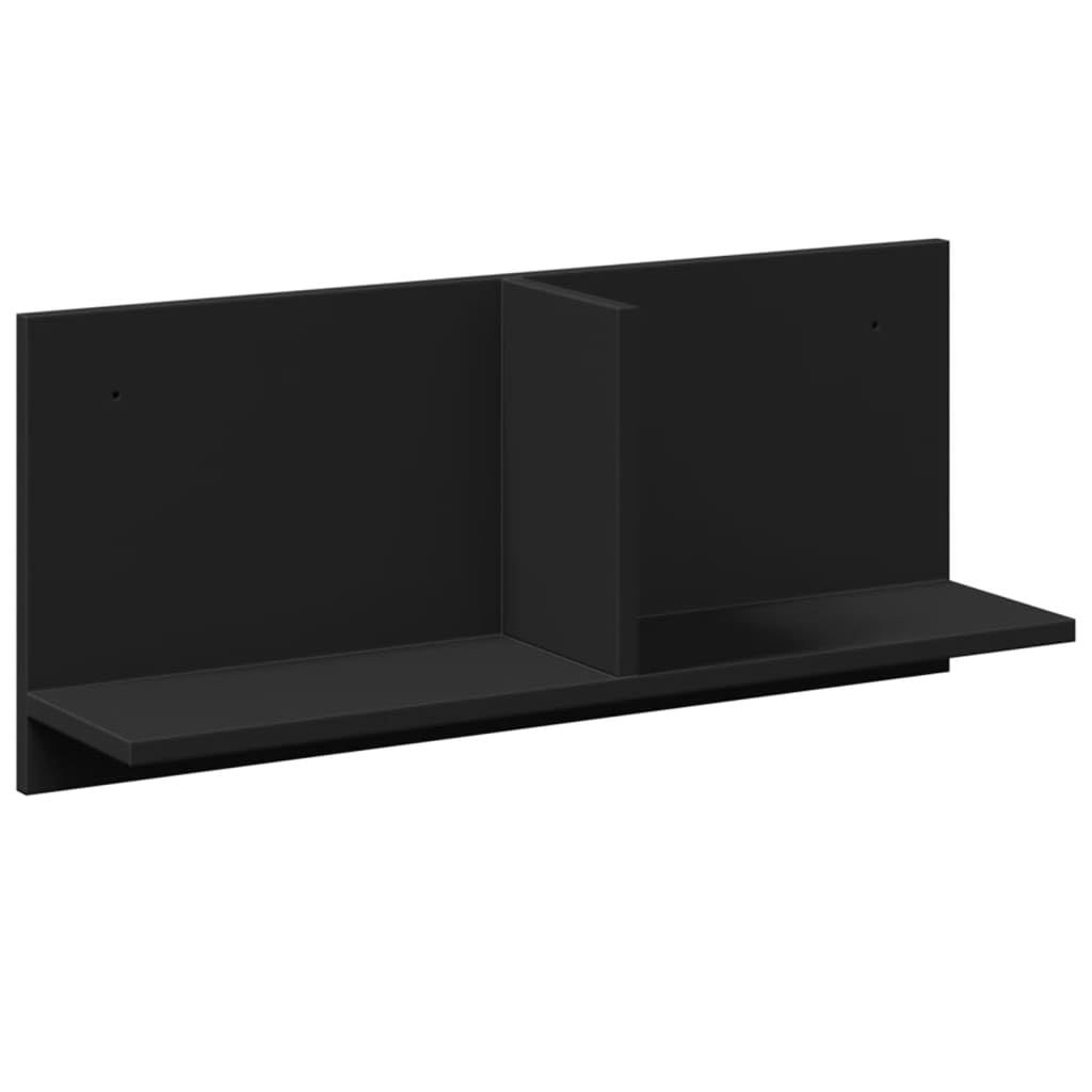 Armoire Murale 70x16,5x30 cm Noir Bois d'ingénierie,Armoire Industrielle,Armoire De Rangement