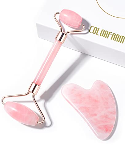 Jade Roller & Gua Sha Set, Face Roller For Skin Care Routine, Reduce Puffiness And Improve Wrinkles, Massage Tools Relieve Fine Lines For Face Neck, And Eye Treatment #TOP12