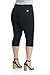 Rekucci Curvy Woman Ease into Comfort Plus Size Capri w/Tummy Control (22W Short, Black)
