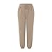 Womens Fall Fashion Cinch Bottom Sweatpants Womens Baggy High Waisted Joggers with Pockets Workout Gym Sweat Pants Athletic Lounge Trousers Light Khaki