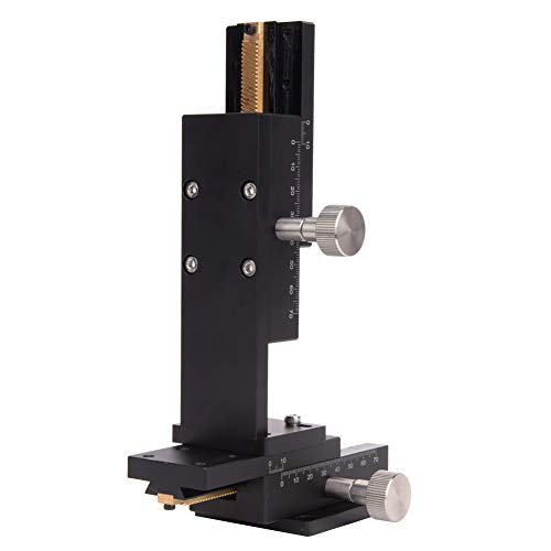 Manual Trimming Table, SPWXZ40-90 Manual XZ Trimming, Adjustable Gear High Accuracy Lifting Stage 40x90mm for, Linear Roller Bearings