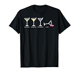 One Two Three Martini Floor for Martini Lovers Cocktail Fans T-Shirt