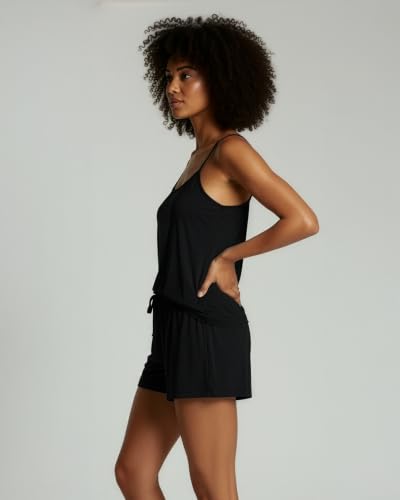 Image of Real Essentials 3 Pack: Women's Super Soft Pajama Set - Cute Cami Lounge Short and Top PJs Set (Available in Plus Size)