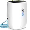 Dehumidifiers for Home,Posdry 27 OZ(800ml) Small Dehumidifiers with Drain Hose,Portable Ultra Quiet Mini Dehumidifiers for Bathroom, Bedroom, Garage, Closet, RV,Caravan (260Sq.Ft)