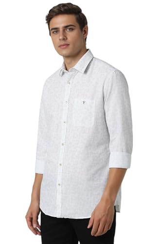 Image of Van Heusen Casual Printed Shirt for Men| Premium Cotton| Full Sleeves| Slim Fit |Breathable Fabric