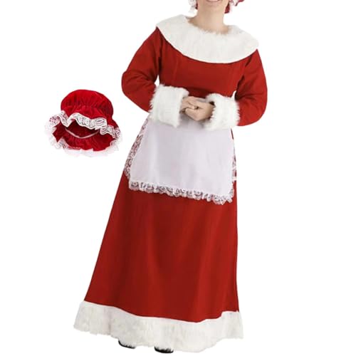 Costume Noël femme en polyester doux offrant une allure soignée et élégante