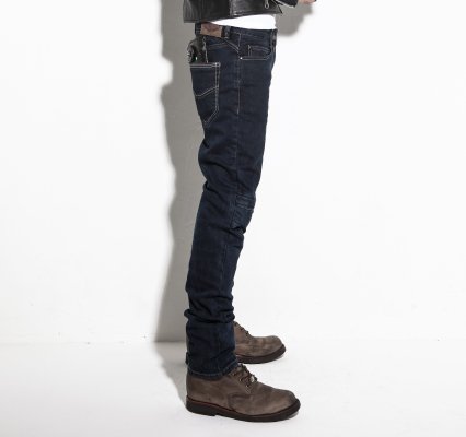 Amazon | uglyBROS(アグリブロス) MOTOPANTS INCISION Dark blue 32 