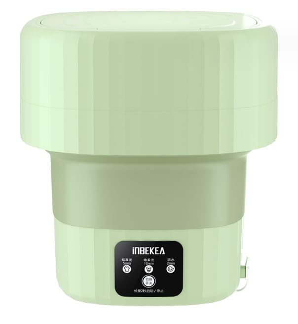 Yuehuam Portable Washing Machine, 9L Min Folding Washing Machine, Small Foldable Bucket Washer and Spin Dryer for Small Items, Apartment, Dorm, Camping, RV Travel Laundry