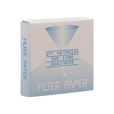 Labcare Round Superior Qualitative Filter Paper For Industry Laboratory School & College Students (Dia 9 cm, Pack of 100) (Dia 12.5 Cm)