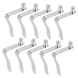 GOOHOCHY Hebillas De Clip a Presión En Forma De v para Tubo De Bloqueo, 10 Piezas, Acero 6 Mm, Resorte Elástico para Barra De Tienda, Accesorio Barco para Kayak y Actividades Acuáticas
