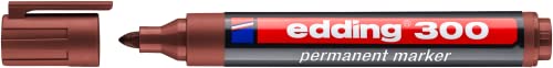 edding 300 Permanentmarker -10 Farben - 10 Stifte - Rundspitze 1,5-3 mm - wasserfest, schnell-trocknend - wischfest - für Karton, Kunststoff, Glas, Holz, Metall, Glas