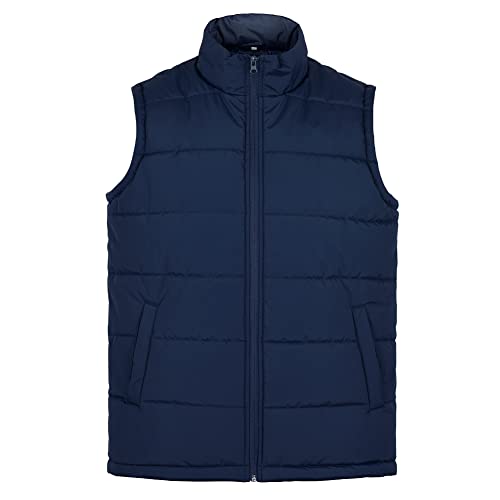 MADHERO Men's Puffer Vest Stand Collar Quilted Sleeveless Jacket Outerwear2
