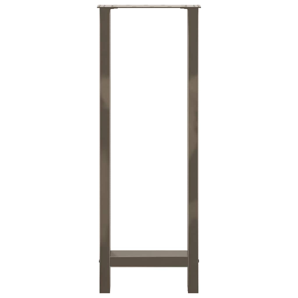 vidaXL Patas para Mesa de Bar de Acero Natural (2 Unidades, 40 x 110-111 cm)