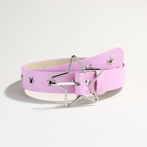 Grommet Waist Belt Punk Star Buckle Skinny Chain Versatile Buckle Modern Waistband Waist Chain Studded Belt4