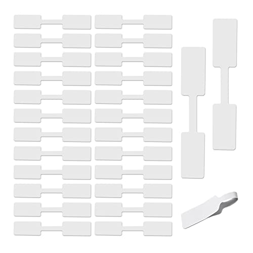 UESDU Lot de 500 étiquettes de prix pour bijoux, bagues, bracelets, étiquettes de prix pour colliers, boucles d'oreilles blanc ZPKJ91153 Cover