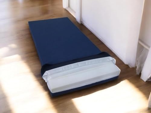 Image of ATOOTFUSION Orthopedic High-Density HR Foam Mattress | High-Resilience (HR) Dual-Sided Foam | Single Size Bed Mattress - 3-Year Warranty (Navy Blue, 72X35X5 Inches)