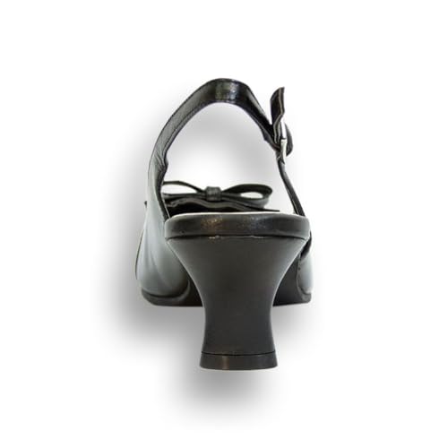 Peerage Adalyn Women Wide Width Leather Slingback Dress Pumps4