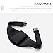 Black Microphone Belt Mic Carrier Pouch Adjustable Sweat Absorbent Belt for Fitness Teacher Speakers